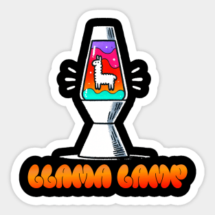 Llama Lamp Lava Lamp Design Sticker